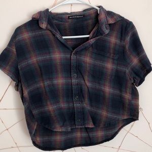 Flannel crop top